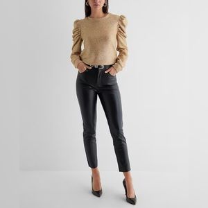 NWT - Express Ankle Legging High Rise Leather Pants